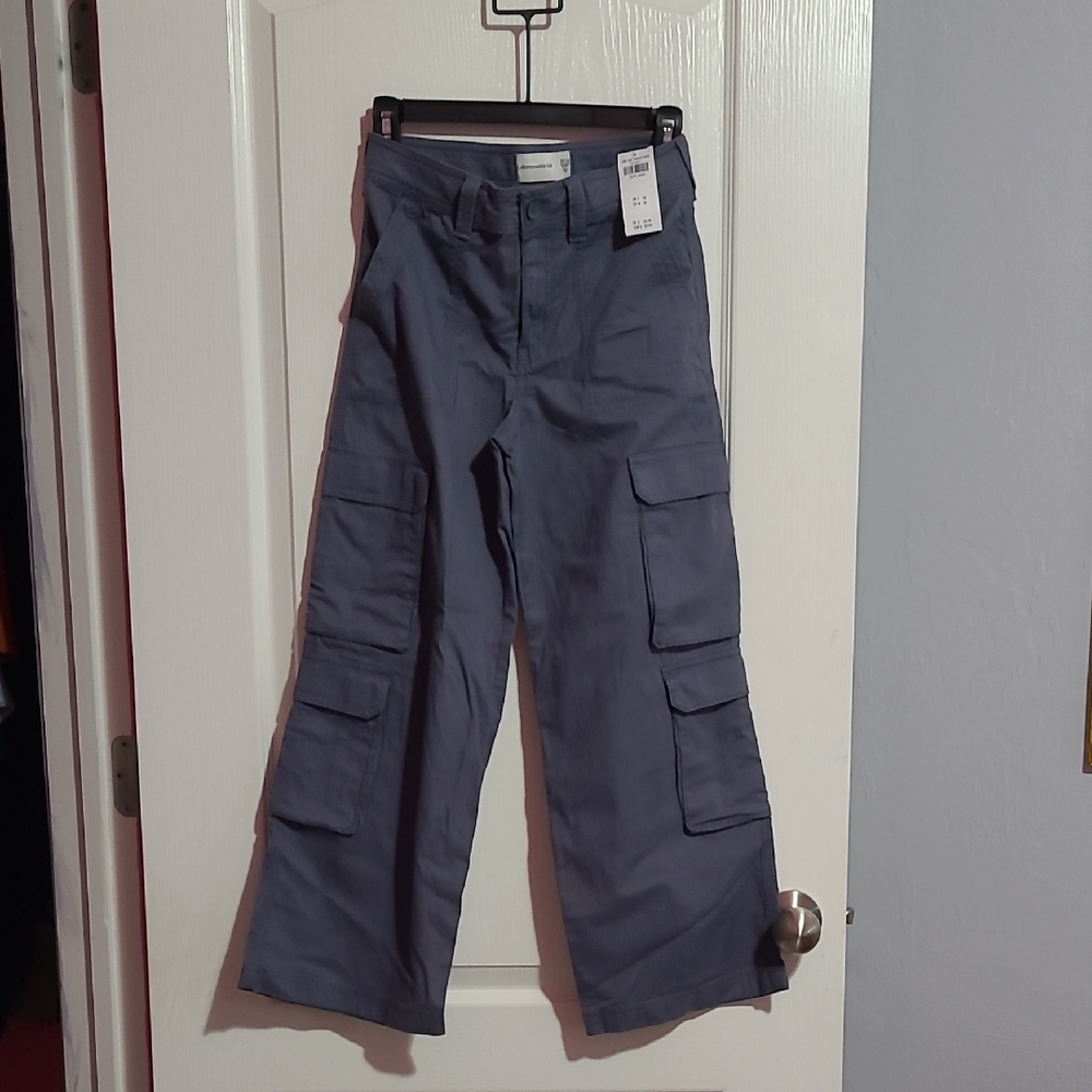 Abercrombie Kids Gray Cargo Pants Size 13/14 Short